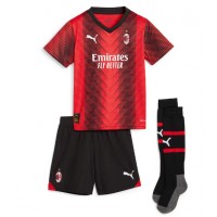 Dětský fotbalový dres AC Milan Davide Calabria #2 2023-24 Domácí Krátký Rukáv (+ trenýrky)